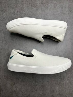 Vessi Off-White Knit Slip-On Sneakers